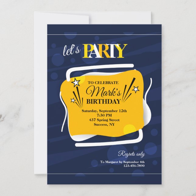 Stand Out Abstract Invitation (Front)