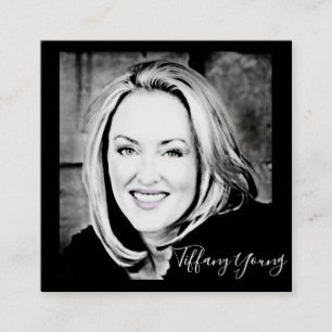 STAND OUT!  Customise your photo business cards. Square Business Card