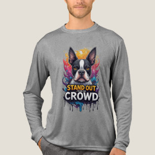 Stand Out From The Crowd: Colourful Boston Terrier Tri-Blend Shirt