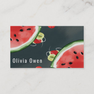 Stand Out With a Slice! Watermelon Business Card