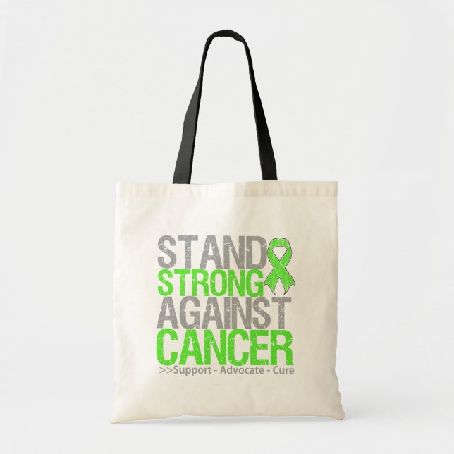 Stand Strong Against Lymphoma Cancer Tote Bag (Front)