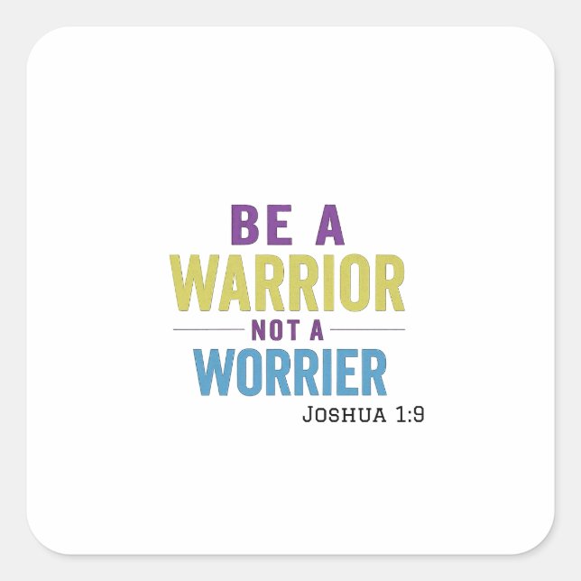 Stand Tall Against Life's Challenges Daily Square Sticker (Front)