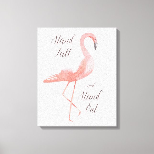 Stand tall | flamingo inspirational wall art (Front)