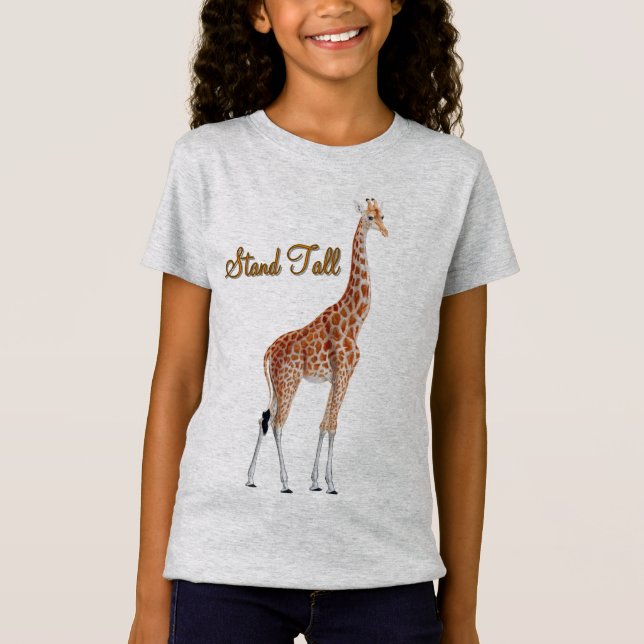 Stand Tall Giraffe  T-Shirt (Front)