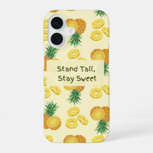 Stand Tall, Stay Sweet Pineapple pattern iPhone 16 Case