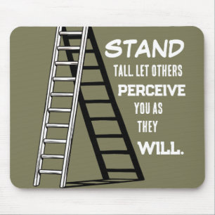 Stand Tall Stoic Quote Desk Mousepad