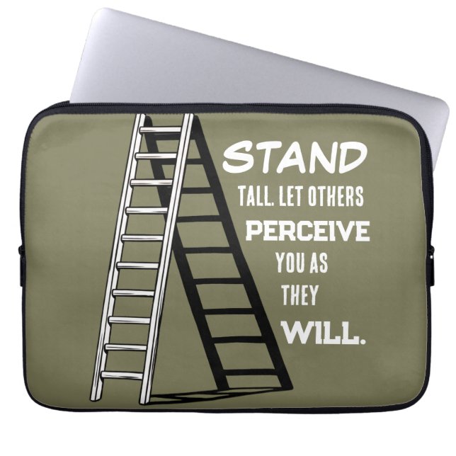 Stand Tall Stoic Quote Electronics Bag (Front)
