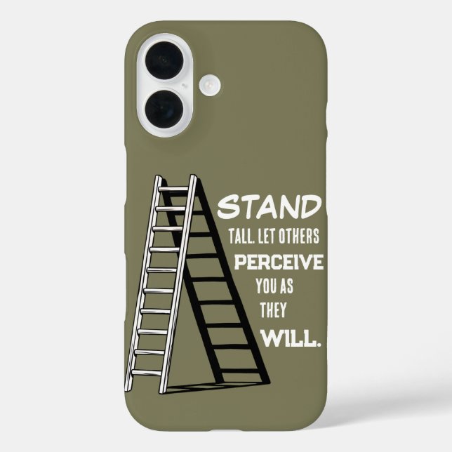 Stand Tall Stoic Quote iPhone iPad Case (Back)