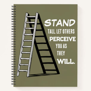 Stand Tall Stoic Quote Spiral Notebook