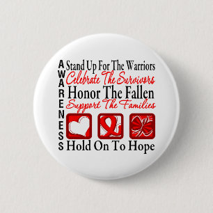 Stand Up Celebrate Honor Collage Blood Cancer 6 Cm Round Badge