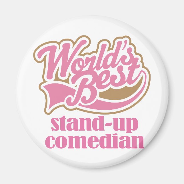Stand Up Comedian Pink Gift Magnet (Front)