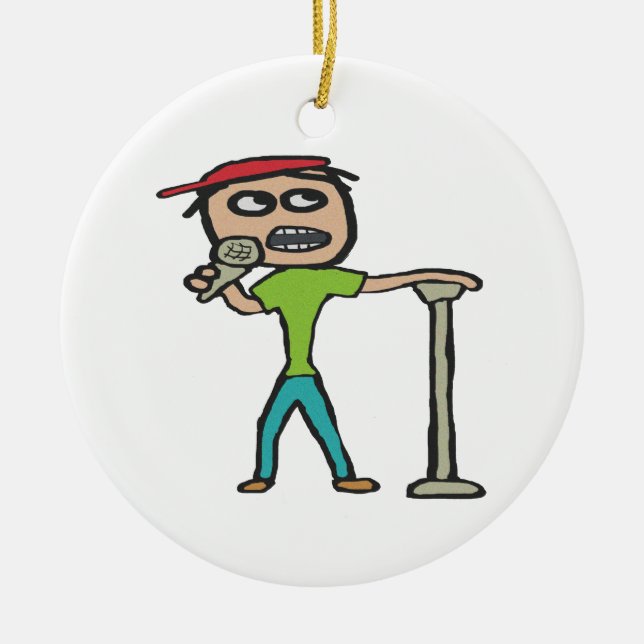 Stand Up Comedy Ceramic Tree Decoration (Front)