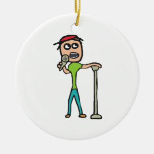 Stand Up Comedy Ceramic Tree Decoration