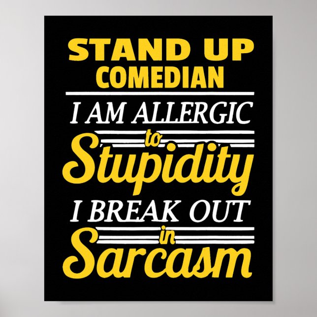 Stand Up Comedy Funny Poster (Front)
