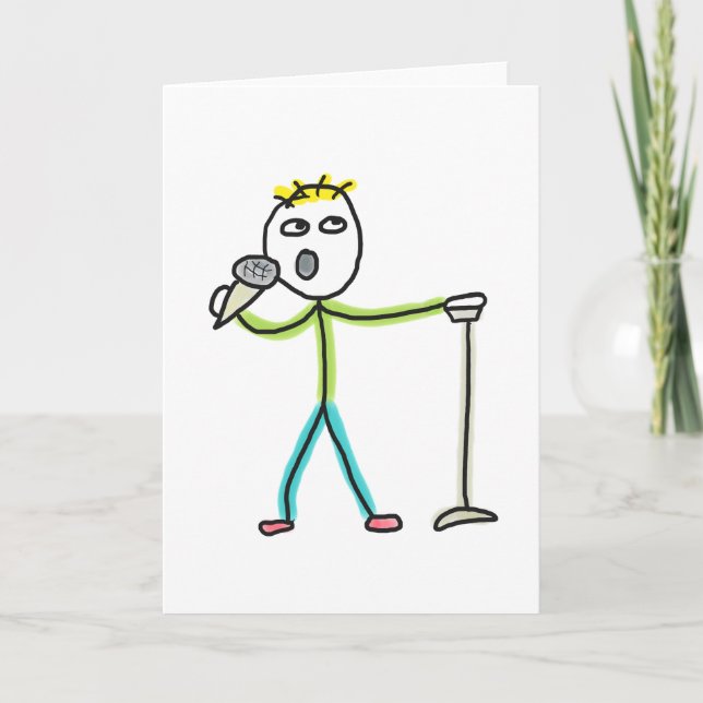 Stand Up Comedy Stickman Card (Front)