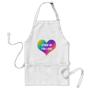 Stand Up for Love (Rainbow Heart) Standard Apron