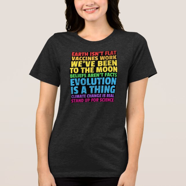 'Stand Up For Science' Tri-Blend Shirt (Front)