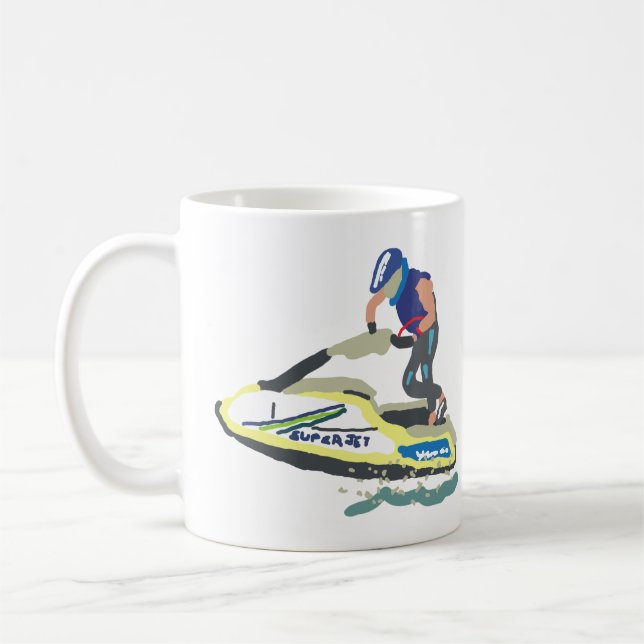 Stand Up Jet Ski SuperJet Coffee Mug (Left)
