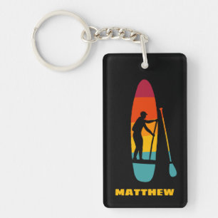 Stand Up Paddle Board SUP Personalised Key Ring