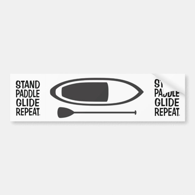 stand up paddle bumper sticker (Front)