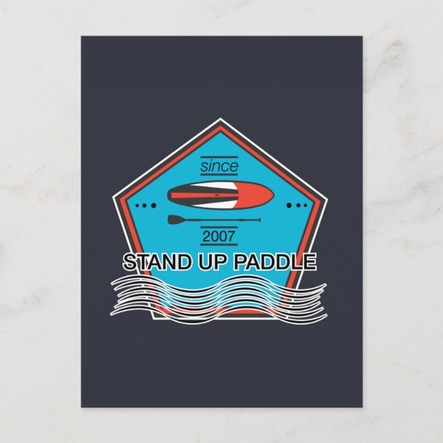 Stand Up Paddle Poster Postcard (Front)