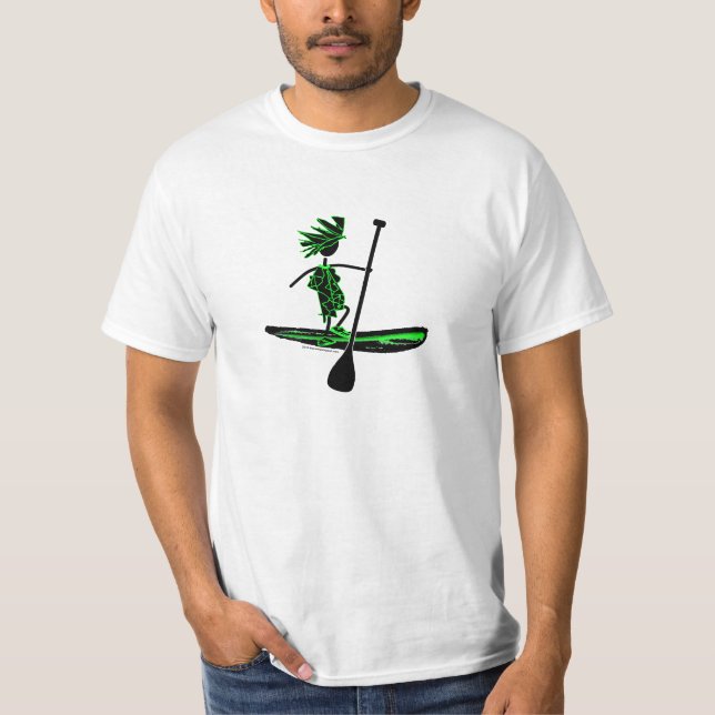 Stand Up Paddle Silhouette Design T-Shirt (Front)