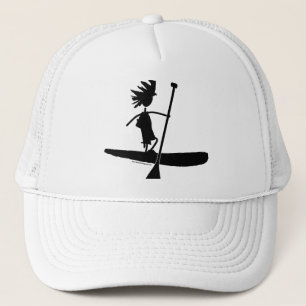 Stand Up Paddle Silhouette Design Trucker Hat
