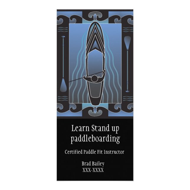 Stand Up Paddleboard Lessons Rack Card (Front)