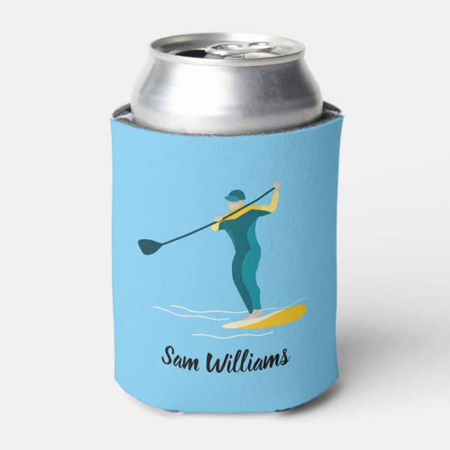 Stand-up Paddleboarding Can Cooler (Can Front)