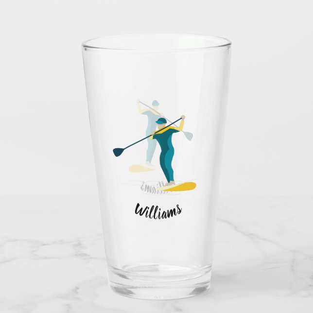Stand Up Paddleboarding Glass (Back)