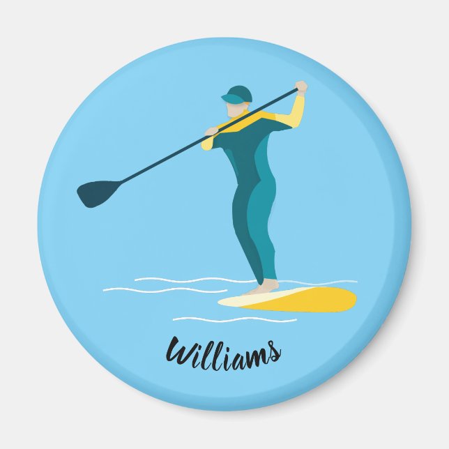 Stand Up Paddleboarding Magnet (Front)