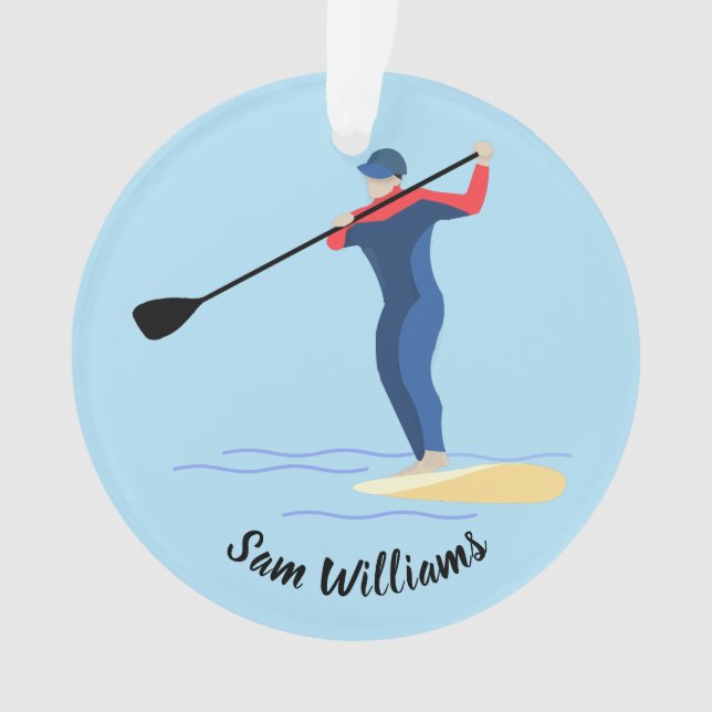 Stand-up Paddleboarding Ornament (Front)