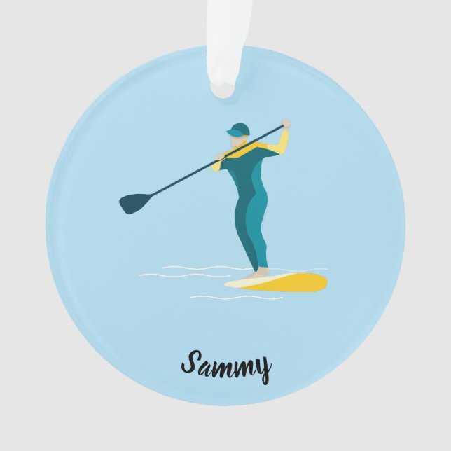Stand Up Paddleboarding Ornament (Front)