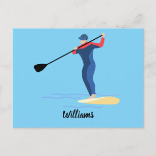 Stand Up Paddleboarding Postcard