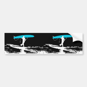 Stand Up Paddleboarding Session Over (2 Up blk) Bumper Sticker