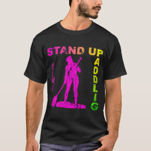 Stand up paddling woman rowing T-Shirt