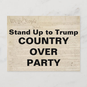 Stand Up To Trump Country Over Party Resistance Invitation Postcard