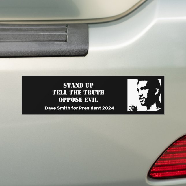 Stand up with Dave Smith  Bumper Sticker (On Car)