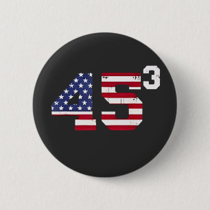 Stand With 45 Pro Trump USA Flag 4th of July 6 Cm Round Badge