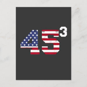 Stand With 45 Pro Trump USA Flag 4th of July Holiday Postcard
