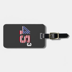 Stand With 45 Pro Trump USA Flag 4th of July Luggage Tag