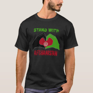 Stand With Afghanistan Flag Free Afghans Kabul T-Shirt