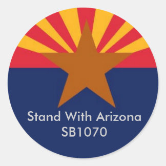 Stand With Arizona Classic Round Sticker