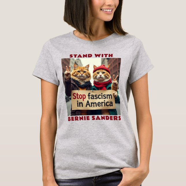  Stand With Bernie Sanders political T-Shirt (Front)