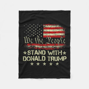 Stand With Donald Trump 2024 Support Take America  Fleece Blanket