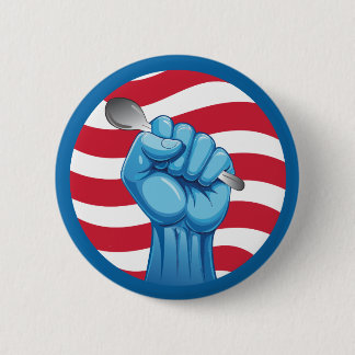 Stand With Federal Workers Spoon 6 Cm Round Badge