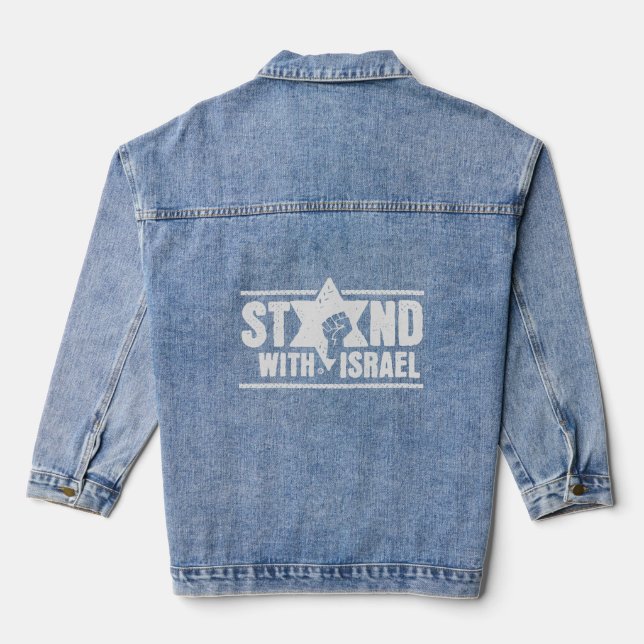 Stand with Israel  Denim Jacket (Back)