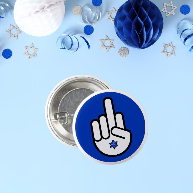 Stand with Israel, Middle Finger Hamsa  3 Cm Round Badge (Creator Uploaded)