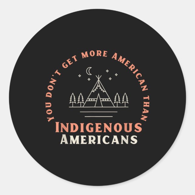Stand With Native Americans – Pro-democracy  Classic Round Sticker (Front)