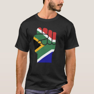 Stand With South Africa Raised Fist South African T-Shirt